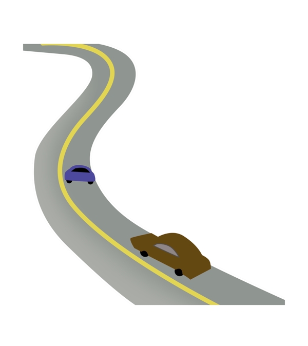 弯曲的高速公路插画