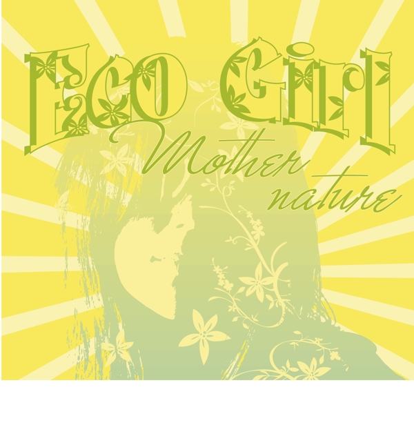 印花矢量圖文字英文人物女人免費(fèi)素材