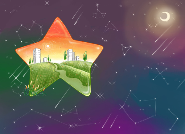 星空漫畫(huà)圖片
