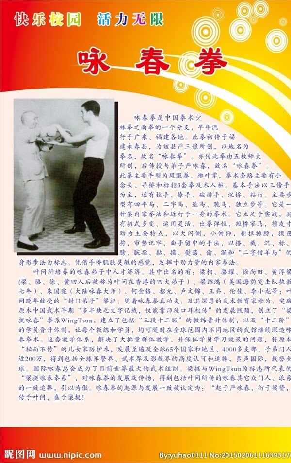 中国传统武术之咏春拳图片