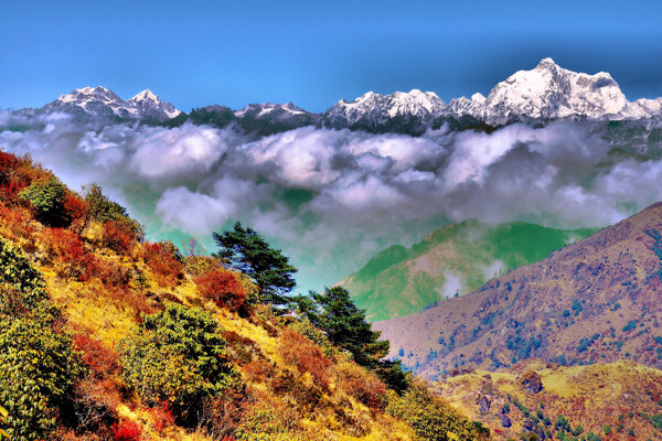 雄伟的喜马拉雅山脉