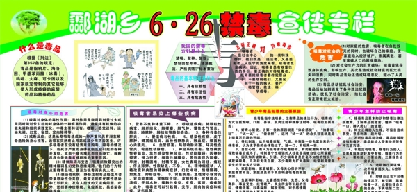 禁毒宣傳欄圖片