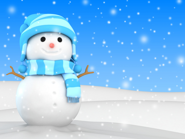 雪地上的雪人