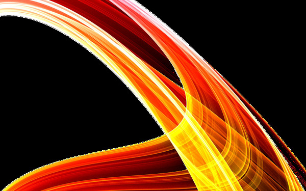 橙色火焰曲线效果图形免抠png透明素材
