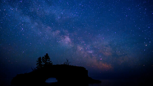全景星空背景夜空底圖