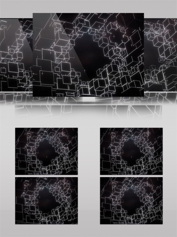 白色光束方块动态视频素材