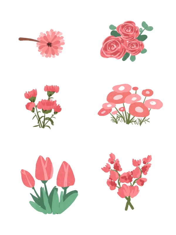 春天鲜花盛开玫瑰粉色花