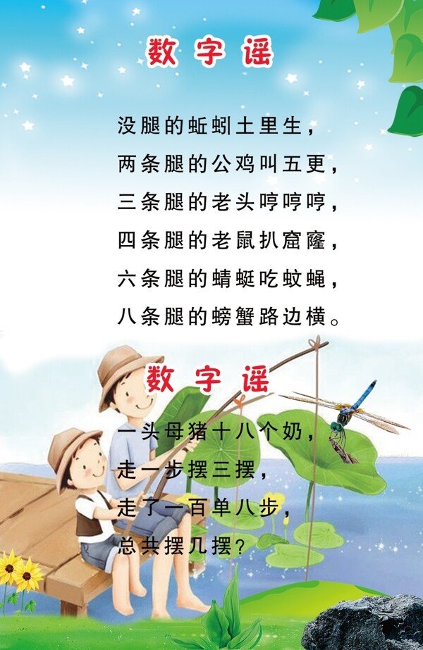 數(shù)字謠展板