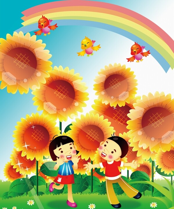 幼兒園貼畫兒童圖片
