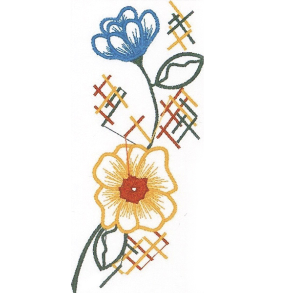 绣花花纹花朵免费素材