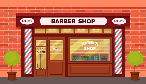 復古理發(fā)店