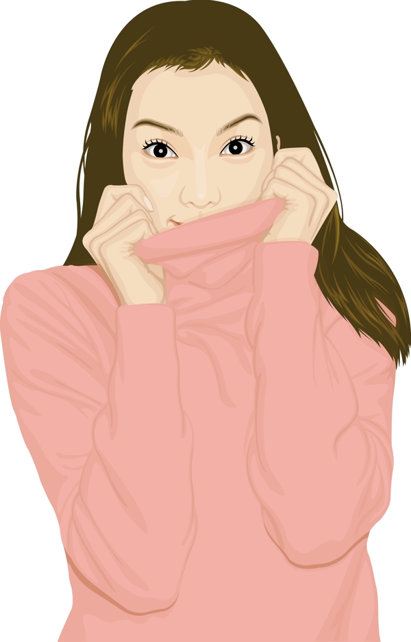 插畫時尚美女百態(tài)美女圖片