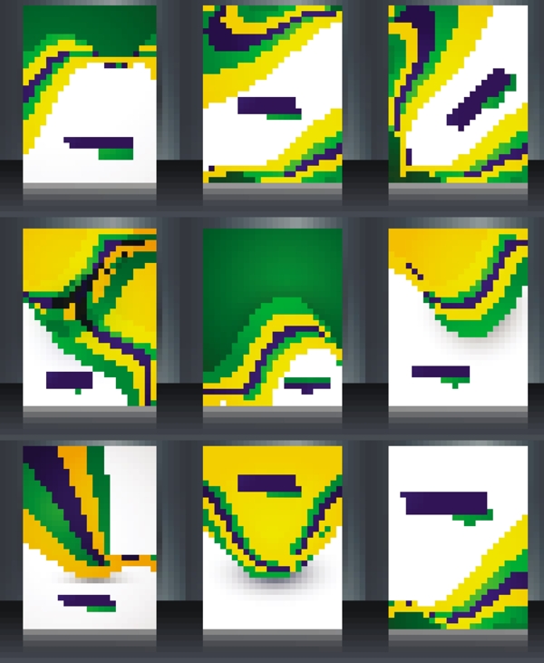 美丽的巴西国旗集合