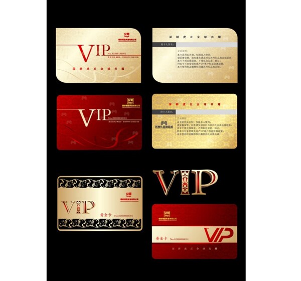 高档VIP卡设计矢量设计图
