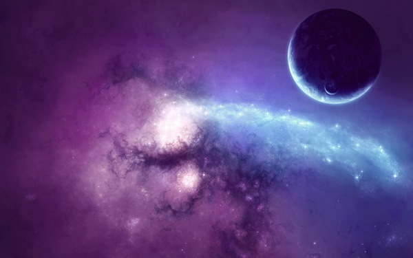 夢(mèng)幻紫色宇宙唯美星空背景