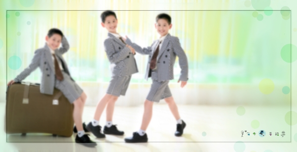 兒童相冊模板英俊少年