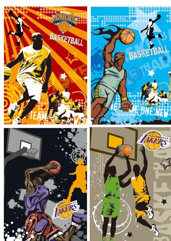 NBA篮球运动系列本子封面图片