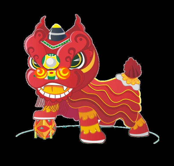 中國(guó)風(fēng)喜慶舞獅素材