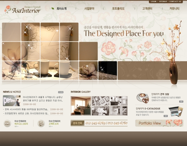 網(wǎng)站模版整站家具館韓國PSD源文件