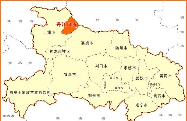 丹江口在湖北的地理位置图片