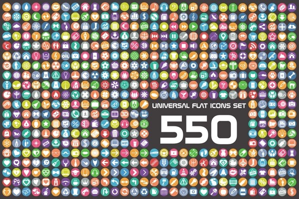扁平化圖標(biāo)大合集550個(gè)圖片