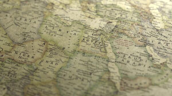 用老式地图泛到埃及