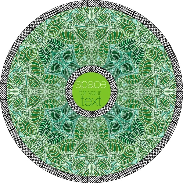 葉子背景矢量插畫(huà)摘要素描