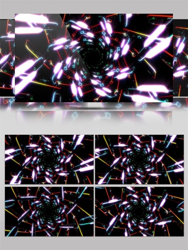 白色漩涡光斑动态视频素材