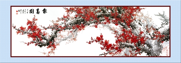梅花報春圖圖片