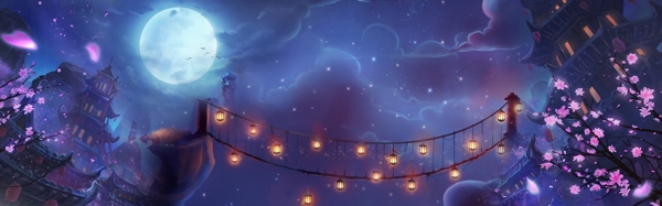 夜晚星空banner背景