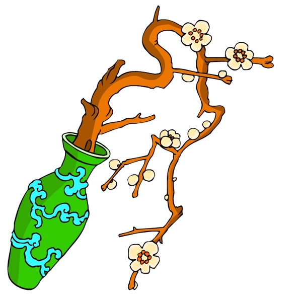 花卉古典插畫