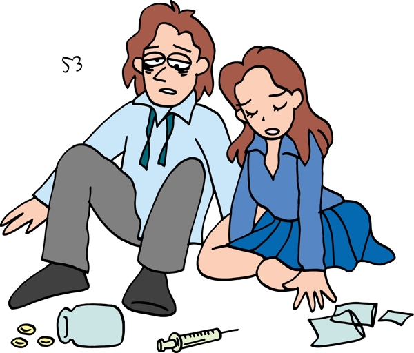 吸毒人物漫畫圖片