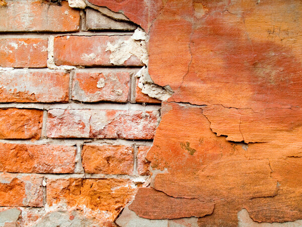 颓废墙壁脱落效果摄影高清图片