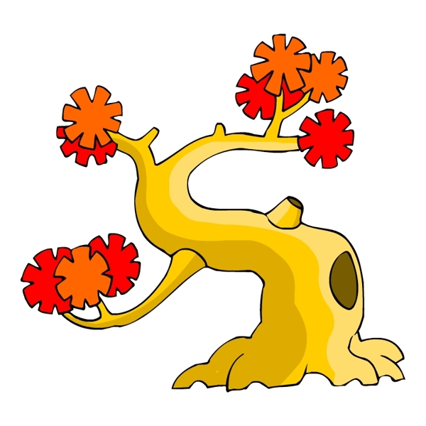 樹木古典插畫