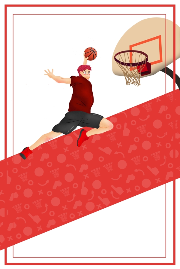 篮球NBA打篮球海报背景