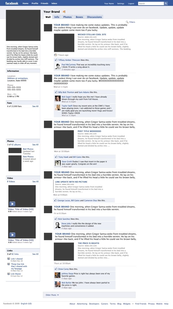 faceboo丝免费PSD模板