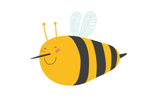 可爱卡通蜜蜂矢量装饰素材