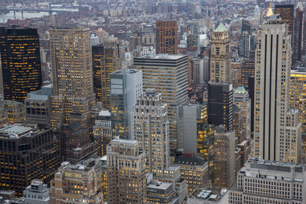 美丽纽约鸟瞰风景图片