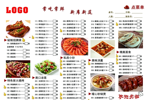 點(diǎn)菜單
