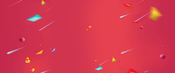 紅色幾何夢幻淘寶全屏banner背景