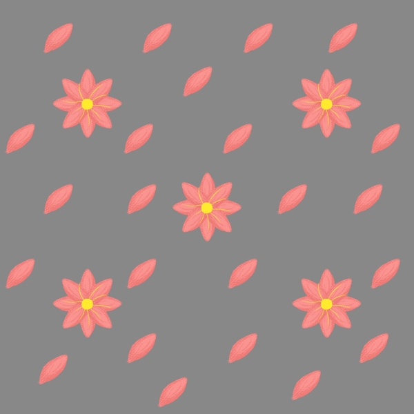 粉色手绘漂浮花瓣