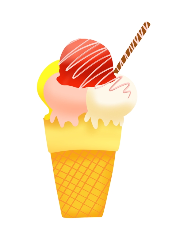 美味夏季冰淇淋球