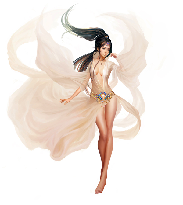 性感美女油畫圖片