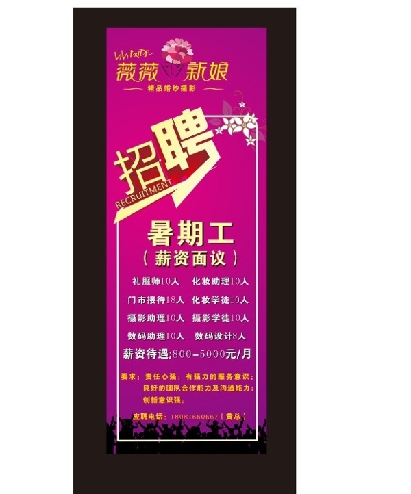 薇薇新娘招聘圖片