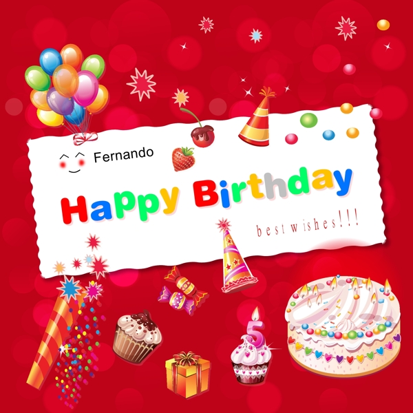 Happybirthday生日賀卡