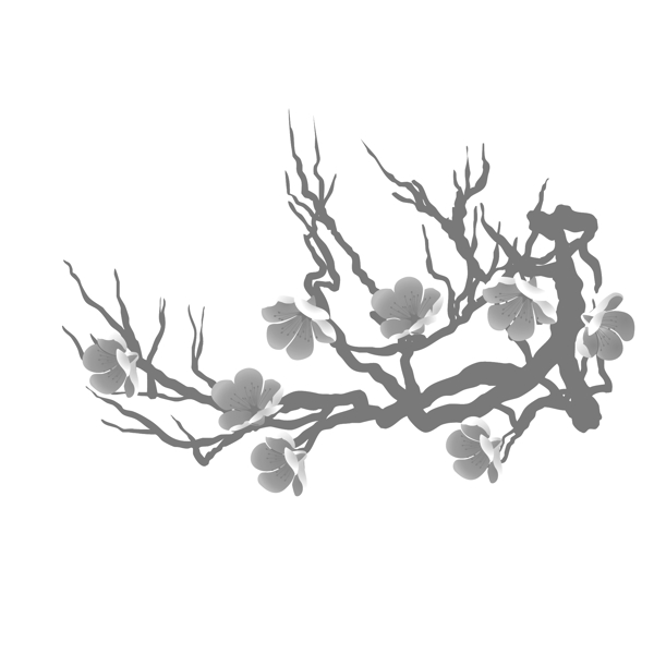 手繪水彩創(chuàng)意花朵樹枝