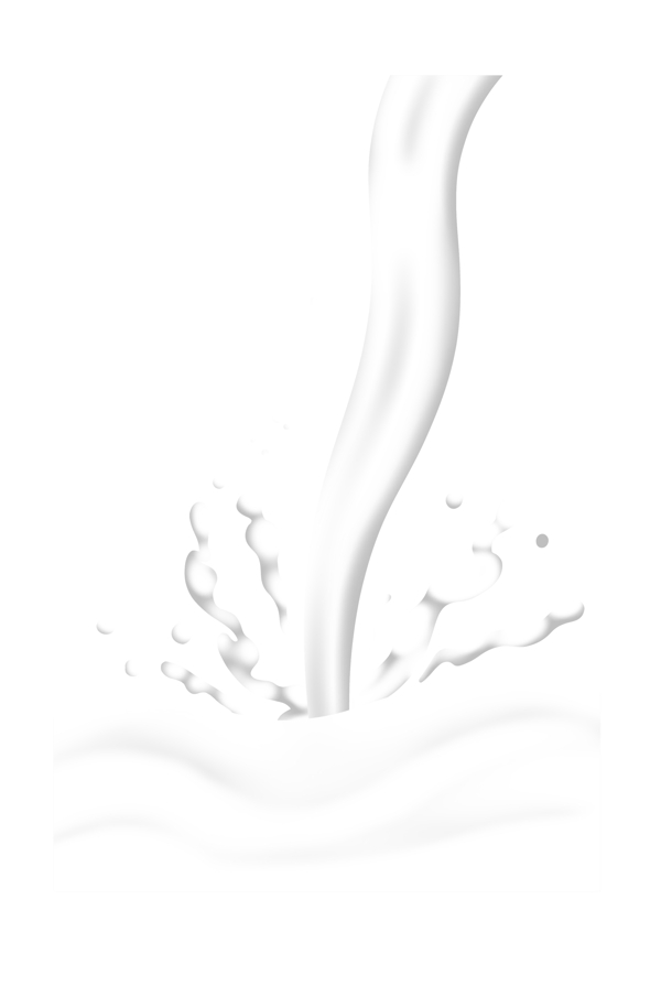 喷洒的液体牛奶插画