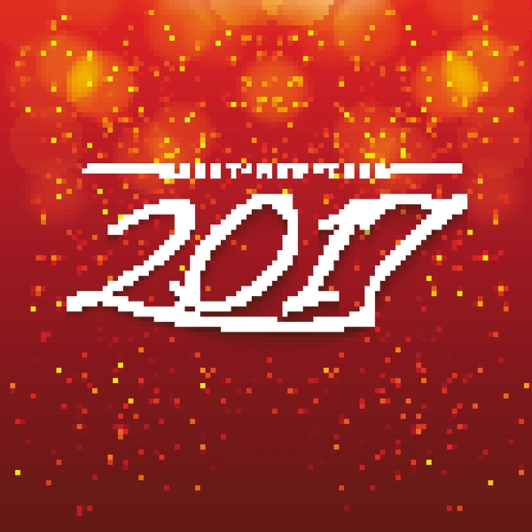 橙色背景與白色的數(shù)字新年