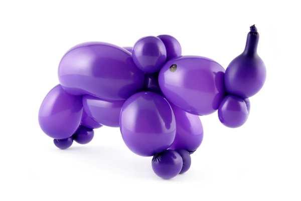 紫色可爱气球动物