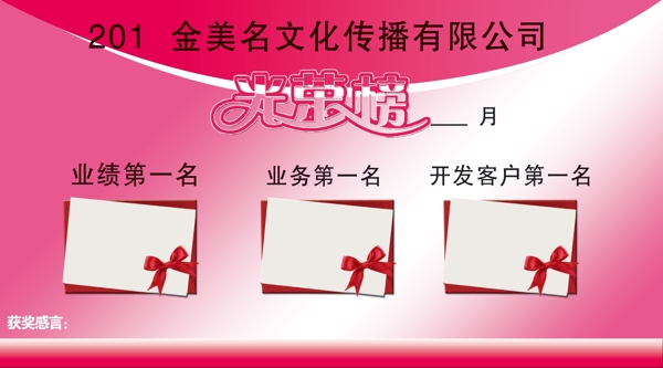 光榮榜展板圖片